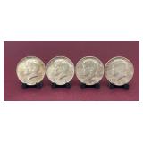 (4) 1964 Kennedy Half Dollars