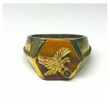 Marked "FM Sterling" Eagle Ring