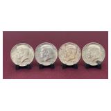 (4) 1964 Kennedy Half Dollars