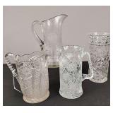 4 Crystal Pitchers