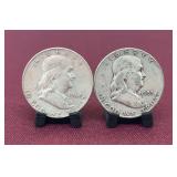 (2) Franklin Half Dollars