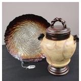 Glass Plate and and Urn