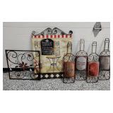 Iron Work Decor and Wine Wall Art