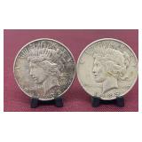 (2) 1935S Silver Peace Dollars