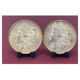 (2) 1885O Morgan Silver Dollars