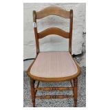 Wooden Chair with Pink Cushion
