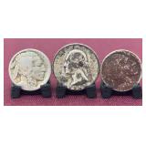 (2) Buffalo Nickels & 1943 Silver Quarter