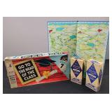 Vis-ed Vocabulary Cards and (2) Vintage Board Games