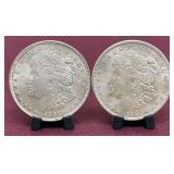 (2) 1921 Morgan Silver Dollars