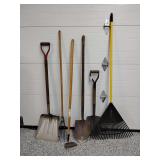 Wooden Shovels and Rake