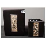 Matching Tissue Box and Bathroom Waste Basket