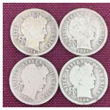 (4) Barber Dimes