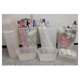 4 Containers of Ribbon and Wrapping Paper