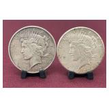 1922S & 1922 Silver Peace Dollars