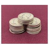 (25) Silver Quarter Dollars