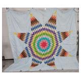 Blue Knotted Patchwork Quilt
