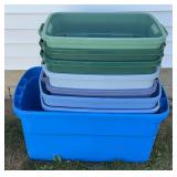 Stack of Storage Totes Missing Lids