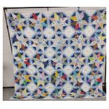 Blue Knotted Patchwork Quilt