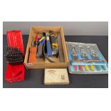 3 Piece Aviation Snip Set, Flashlights, and Drill Bit