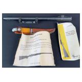 BB Gun Scope & Knife with Sheath