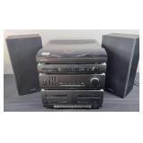 Magnavox AS305 4 Deck Stereo and Speakers