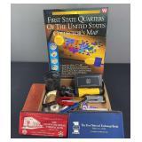 Money Bags, Quarter Map, & Misc Office Supplies