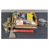 Power Sander, Files, Drill Bits, Hatchet, and Misc.