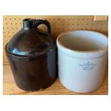 2 Gallon Crock & Crock Jug