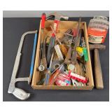 ScrewDrivers, Hacksaw, Drill Bits, and Scissors