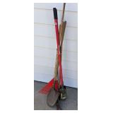 Post Hole Digger, Spade Shovel, garden Hoe, & Misc. Hand Tools