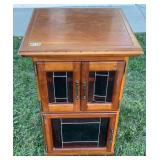 Leaded Glass Wooden Cabinet
