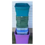 Stack of Storage Totes Missing Lids