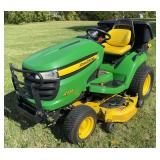 John Deere X534 Multi-Terrain 4 Wheel Steer Lawn Mower With John Deer Grass Bagger & Blades