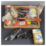 Glue Gun, Screwdrivers, Security Timer, and Nails