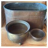 Copper Wash Tub & Planters