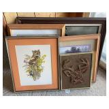 Whitetail Deer & Assorted Framed Artwork