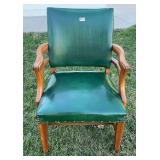 Vinyl Padded Green Chair