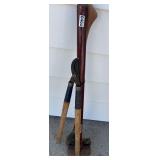 Axe, Sledge Hammer, & Hedge Trimmer