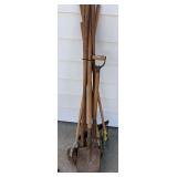 Pitch Fork, Spade Shovel, Garden Hoes, & Misc. Gardening Tools