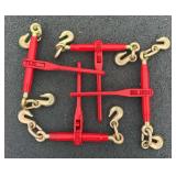 (4) 5/16" - 3/8" Ratchet Type Chain Binders