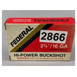 Federal 16 Ga. Buckshot, 5 Rounds