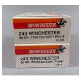 Winchester Super X 243 80Gr Centerfire Rifle Cartridges, 40 Count