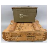 Wooden Ammo Crate & Ammo Can