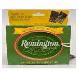 Remington Nostalgic Tin & 2 Limited Edition Playing Card Decks