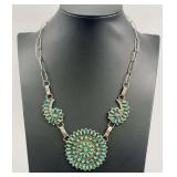 Unmarked Turquoise Themed Necklace