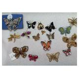 Butterfly & Assorted Broaches