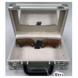 (2) Ruger Single Six Handles, .22 Rifle Magazine, & Carry Case