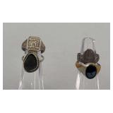 (4) Unmarked Silver? Rings