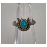 Silver Horseshoe Ring Size 7