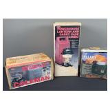 Coleman Propane Stove & Burner PowerHouse Lantern & Kool Kamp Lite Adjustable Lamp & Fan
